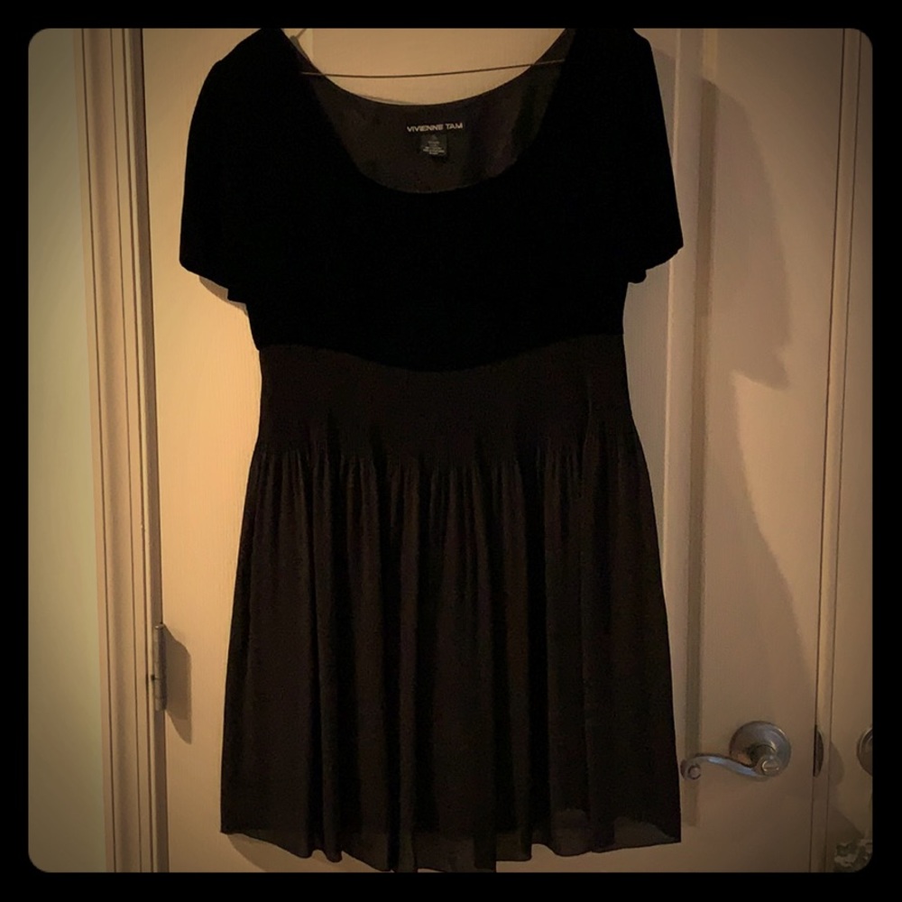 Vivienne Tam Black Cocktail Dress, size 8